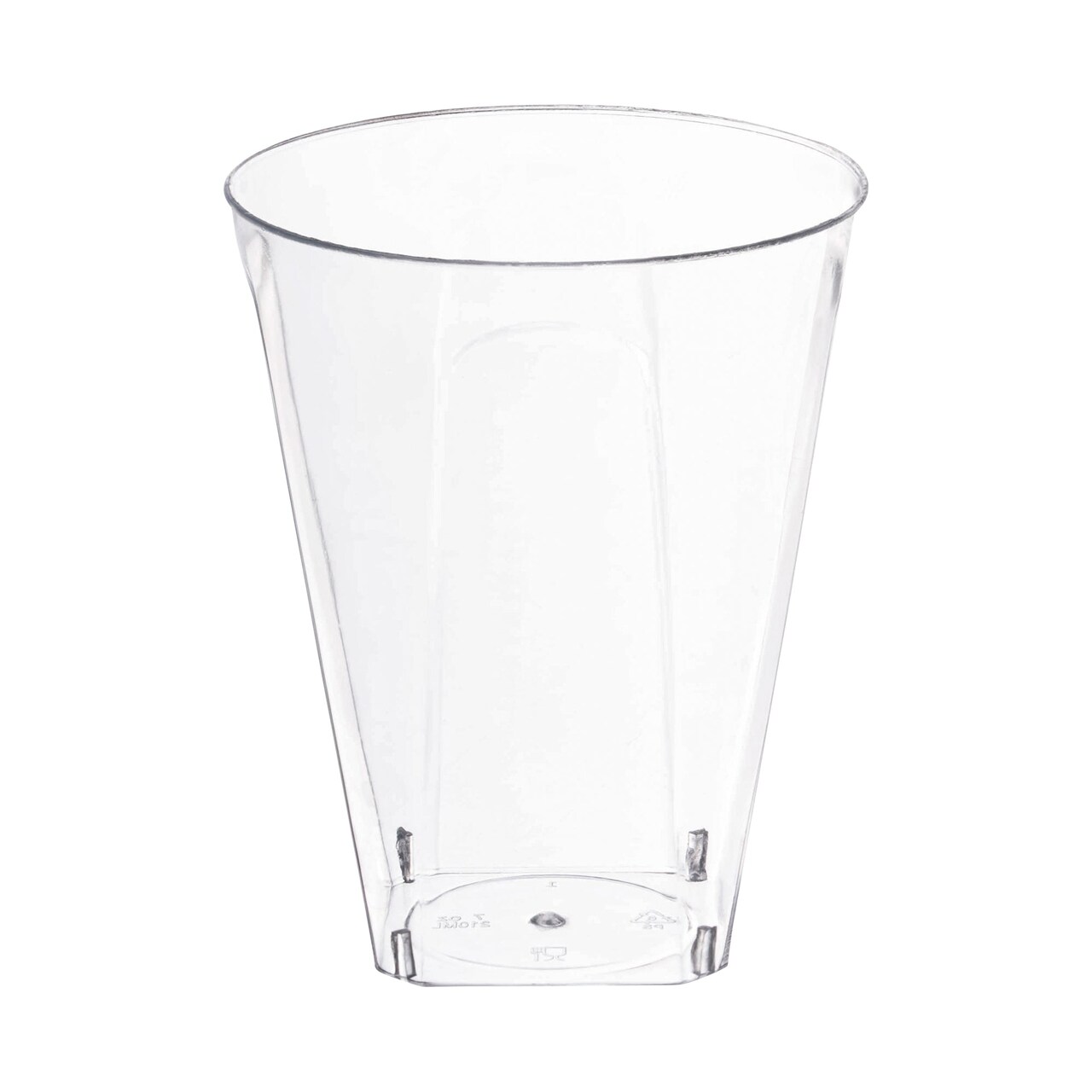 Clear Square Bottom Disposable Plastic Cups - 7 oz. (500 Cups)